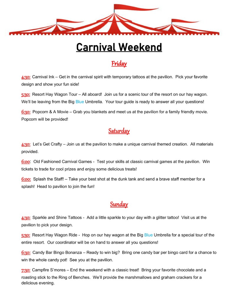 Carnival Weekend 2025